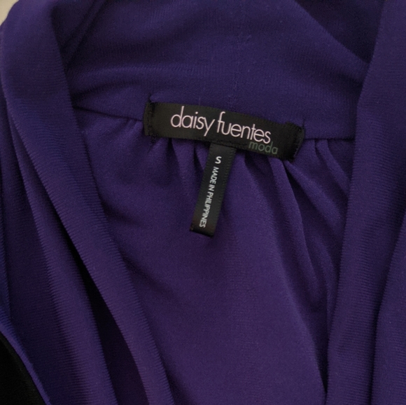 Daisy Fuentes Royal Purple Sleeveless Dress with removable tie sash, Size S - Picture 10 of 16